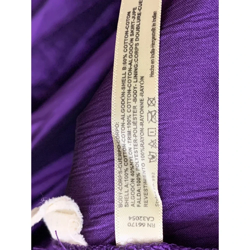 Free People FP One Purple Mixed Lace Mesh Mini Dress Smocked Waist Boho Size 2